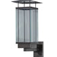 Meyda Lighting Chiaro 11" Exterior Oil Rubbed Bronze Wall Sconce With Clear Shade Glass