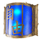 Meyda Lighting Chinese Freedom 18" 2-Light Antique Copper Wall Sconce With Blue Sapphire Idalight Shade