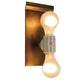 Meyda Lighting Chinese Freedom 18" 2-Light Antique Copper Wall Sconce With Blue Sapphire Idalight Shade