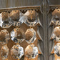 Meyda Lighting Chrisanne 17" 2-Light Antique Silver Wall Sconce With Crystal Shade Glass