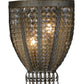 Meyda Lighting Chrisanne 17" 2-Light Antique Silver Wall Sconce With Crystal Shade Glass