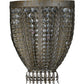 Meyda Lighting Chrisanne 17" 2-Light Antique Silver Wall Sconce With Crystal Shade Glass