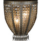 Meyda Lighting Chrisanne 17" 2-Light Antique Silver Wall Sconce With Crystal Shade Glass