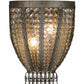 Meyda Lighting Chrisanne 17" 2-Light Antique Silver Wall Sconce With Crystal Shade Glass