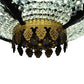 Meyda Lighting Chrisanne 20" 3-Light Mirror Black Flush Mount Light With Crystal Clear Shade Glass