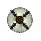 Meyda Lighting Chrisanne 24" 3-Light Mirror Black & Sahara Gold Flush Mount Light With Clear Crystal Shade