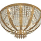 Meyda Lighting Chrisanne 33" 5-Light Pompeii Gold Flush Mount Light With Clear Crystal Beads Shade