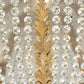 Meyda Lighting Chrisanne 33" 5-Light Pompeii Gold Flush Mount Light With Clear Crystal Beads Shade