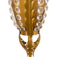 Meyda Lighting Chrisanne 6" 2-Light Transparent Gold Over Nickel Wall Sconce With Gold & Clear Crystal Shade