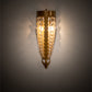 Meyda Lighting Chrisanne 6" 2-Light Transparent Gold Over Nickel Wall Sconce With Gold & Clear Crystal Shade