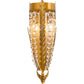 Meyda Lighting Chrisanne 6" 2-Light Transparent Gold Over Nickel Wall Sconce With Gold & Clear Crystal Shade
