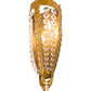 Meyda Lighting Chrisanne 6" 2-Light Transparent Gold Over Nickel Wall Sconce With Gold & Clear Crystal Shade