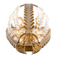 Meyda Lighting Chrisanne 6" 2-Light Transparent Gold Over Nickel Wall Sconce With Gold & Clear Crystal Shade