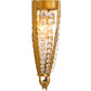 Meyda Lighting Chrisanne 6" 2-Light Transparent Gold Over Nickel Wall Sconce With Gold & Clear Crystal Shade
