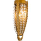 Meyda Lighting Chrisanne 6" 2-Light Transparent Gold Over Nickel Wall Sconce With Gold & Clear Crystal Shade