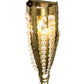 Meyda Lighting Chrisanne 7" 2-Light Transparent Gold Wall Sconce With Crystal Shade