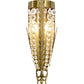 Meyda Lighting Chrisanne 7" 2-Light Transparent Gold Wall Sconce With Crystal Shade