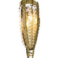 Meyda Lighting Chrisanne 7" 2-Light Transparent Gold Wall Sconce With Crystal Shade