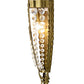 Meyda Lighting Chrisanne 7" 2-Light Transparent Gold Wall Sconce With Crystal Shade