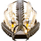 Meyda Lighting Chrisanne 7" 2-Light Transparent Gold Wall Sconce With Crystal Shade