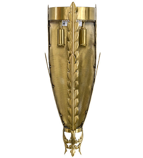 Meyda Lighting Chrisanne 7" 2-Light Transparent Gold Wall Sconce With Crystal Shade