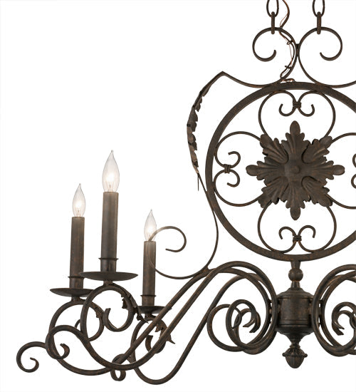 Meyda Lighting Christabel 36" 6-Light Cajun Spice Island Chandelier With Faux Candlelight