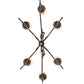 Meyda Lighting Christabel 48" 6-Light Gilded Tobacco Oblong Chandelier With White Linen Shade