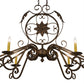 Meyda Lighting Christabel 68" 10-Light Gilded Tobacco Chandelier With Amber Faux Candlelight