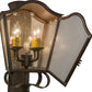 Meyda Lighting Christian 10" 4-Light Cajun Spice Wall Sconce With Clear Seeded Shade Glass