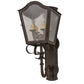 Meyda Lighting Christian 10" 4-Light Cajun Spice Wall Sconce With Clear Seeded Shade Glass