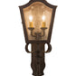 Meyda Lighting Christian 10" 4-Light Cajun Spice Wall Sconce With Clear Seeded Shade Glass