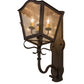 Meyda Lighting Christian 10" 4-Light Cajun Spice Wall Sconce With Clear Seeded Shade Glass