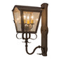 Meyda Lighting Christian 10" 4-Light Cajun Spice Wall Sconce With Clear Seeded Shade Glass