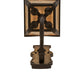 Meyda Lighting Christian 10" 4-Light Cajun Spice Wall Sconce With Clear Seeded Shade Glass