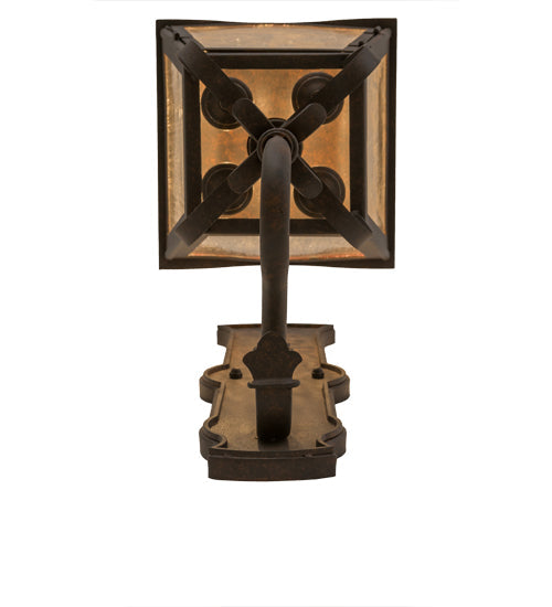 Meyda Lighting Christian 10" 4-Light Cajun Spice Wall Sconce With Clear Seeded Shade Glass