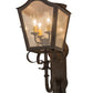 Meyda Lighting Christian 10" 4-Light Cajun Spice Wall Sconce With Clear Seeded Shade Glass