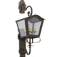 Meyda Lighting Christian 12" 4-Light Gilded Tobacco Lantern Wall Sconce With Clear Seeded Shade Glass