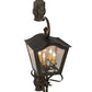 Meyda Lighting Christian 12" 4-Light Gilded Tobacco Lantern Wall Sconce With Clear Seeded Shade Glass