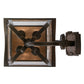 Meyda Lighting Christian 12" 4-Light Gilded Tobacco Lantern Wall Sconce With Clear Seeded Shade Glass