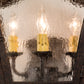 Meyda Lighting Christian 16" 4-Light Cajun Spice Wall Sconce With Clear Seeded Shade Glass