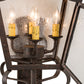 Meyda Lighting Christian 16" 4-Light Cajun Spice Wall Sconce With Clear Seeded Shade Glass