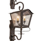 Meyda Lighting Christian 16" 4-Light Cajun Spice Wall Sconce With Clear Seeded Shade Glass