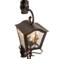 Meyda Lighting Christian 16" 4-Light Cajun Spice Wall Sconce With Clear Seeded Shade Glass