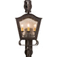 Meyda Lighting Christian 16" 4-Light Cajun Spice Wall Sconce With Clear Seeded Shade Glass