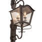 Meyda Lighting Christian 16" 4-Light Cajun Spice Wall Sconce With Clear Seeded Shade Glass