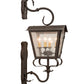 Meyda Lighting Christian 16" 4-Light Cajun Spice Wall Sconce With Clear Seeded Shade Glass