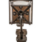 Meyda Lighting Christian 16" 4-Light Cajun Spice Wall Sconce With Clear Seeded Shade Glass