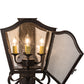 Meyda Lighting Christian 165282 12" 4-Light Cajun Spice Wall Sconce With Clear Seeded Shade Glass