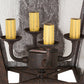 Meyda Lighting Christian 165282 12" 4-Light Cajun Spice Wall Sconce With Clear Seeded Shade Glass