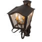 Meyda Lighting Christian 165282 12" 4-Light Cajun Spice Wall Sconce With Clear Seeded Shade Glass